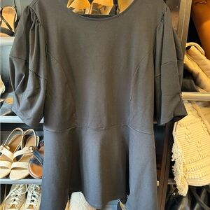 Eloquii Classic Black Peplum Top